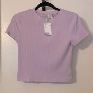 NWT H&M lavender ribbed crop
